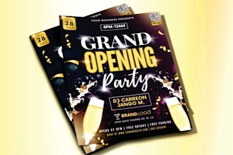 do best design a beautiful grand opening flyer