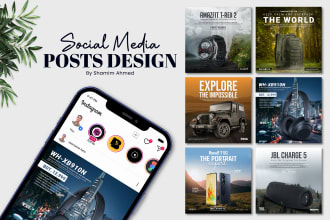 create custom eye catching social media posts design
