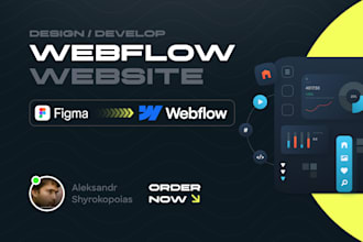 convert figma to webflow and develop a custom webflow site