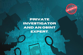 be your online osint investigator detective and security expert