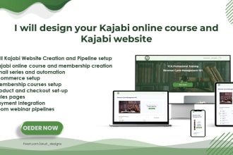 design your kajabi courses and kajabi website