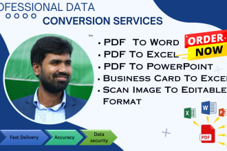 convert image or PDF to word or excel editable file