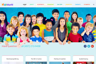 build kindergarten website, preschool, nursery school or daycare website