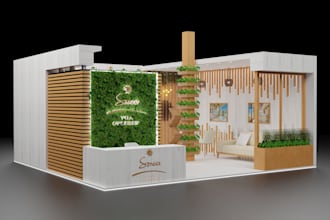 create modern exhibition stalls, booths, and kiosk for you