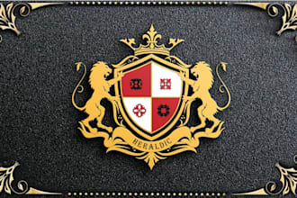 design luxury regal heraldic family crest coat of arms logo