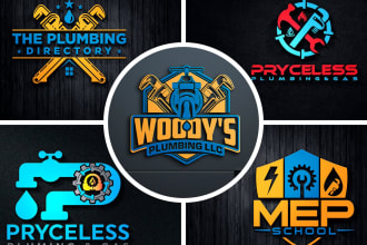 do plumbing, hvac, cleaning, oil gas and air conditioning logo