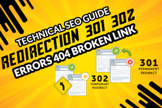 fix broken links 301 redirects, 404 errors, issues on your website