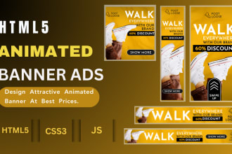 design best animated ad or html5 banner ads
