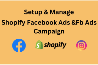 setup shopify facebook ad ,fb ad and instagram ad