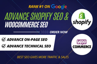 do advance shopify and woocommerce SEO for products ranking on google