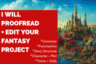 proofread and edit your fantasy book