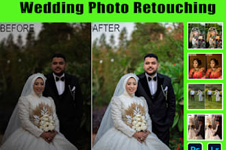 do wedding photo retouching in 2 hours