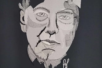 do embroidery digitizing and vector line art in 2 hours