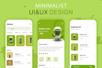 create professional minimalist mobile apps and web UI design