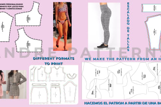 create patterns and grading for any type of garments
