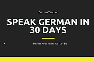 teach you  to speak german with slow conversation learn german a1,a2,b1