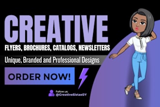 design professional flyers, brochure, newsletter, catalog