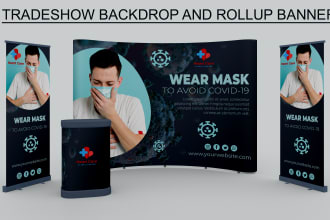 design tradeshow booth backdrop exhibition stand design