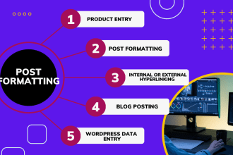 post formatting, product entry, wordpress data entry and blog posting