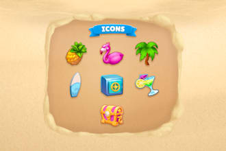 design a creative icons and objects for your games