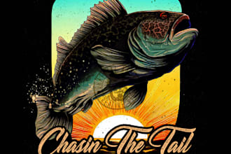 fishing, hunting and camping design for you with illustration