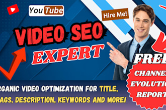 do complete youtube video SEO and organic promotion