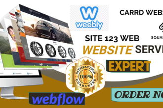 do squarespace website, ionos website, weebly website design, site123, carrd