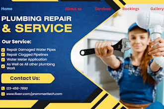 design hvac repair website electrical repair website plumbing repair website