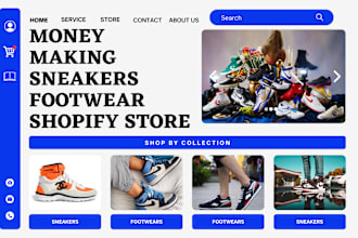 design shoe shopify store footwear shoe website sneakers dropshipping website