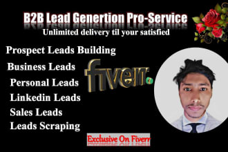 do lead generation for business leads, linkedin leads, targeted leads building