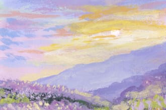 create an acrylic nature landscape painting for you