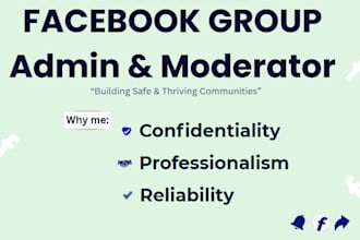 be your facebook group moderator or manager