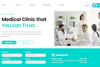 design medical, healthcare, clinic, dental, hospital website poster