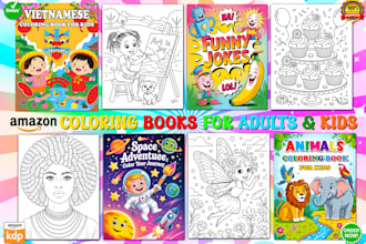 do adult coloring book and coloring pages or kids coloring book for amazon kdp