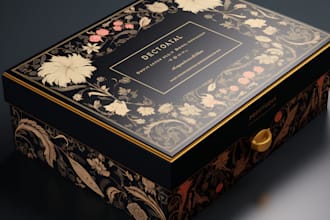draw a  product packaging box