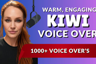 record a professional kiwi voice over for commercials and ads