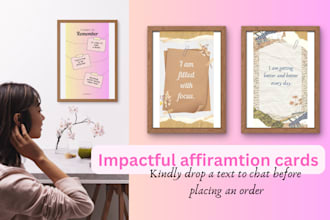 design unique affirmation cards in 24 hours