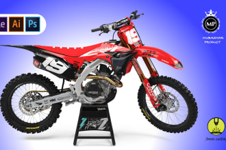 design custom racing bike, bicycle wrap, motorcycle wrap