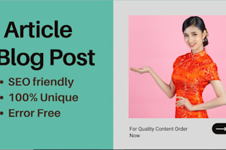 write 1500 words seo articles and blog posts for you