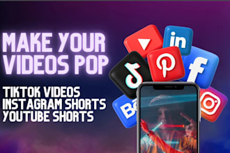 edit tiktoks, reels, shorts, with captions and vfx