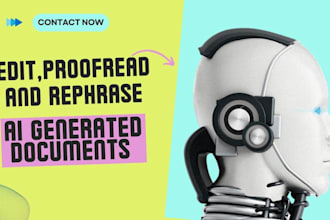 professionally edit, rephrase,proofread ai content manually