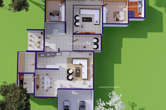 rendered your design into 3d visualization