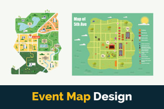 design high quality event map illustration