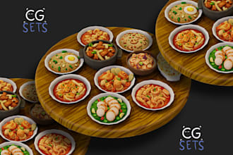 make stunning 3d food for your game, roblox, art, etc