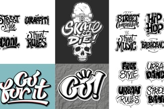 create badass graffiti logo designs,text,stickers