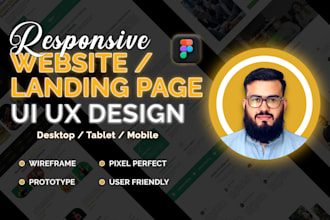 do figma design , website UI UX design and landing page UI UX design