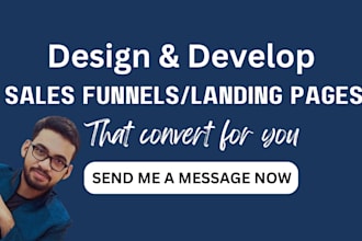 create sales funnels, landing pages using systeme io or clickfunnels