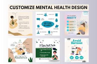 create unique social media posts for mental health counseling and selfhelp
