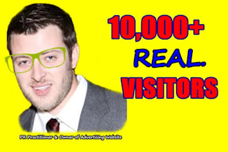 send 10,000 visitors to your website, blog or affiliate link
