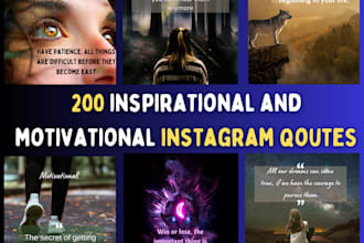 design 100 motivational quotes for instagram